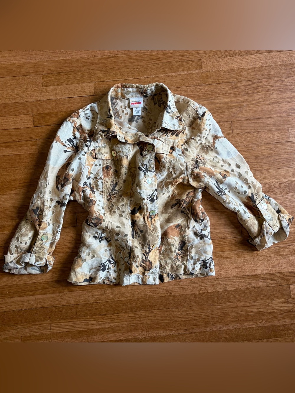 Ruby Rd Whimsigoth Roll Tab Boho Cottagecore Shirt Jacket Size XL